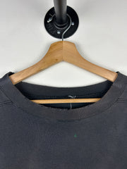 Vintage 90s Nike Spellout Swoosh Thrashed Black Crewneck