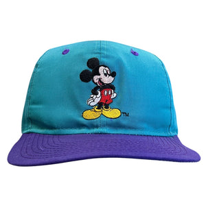 Vintage 90s Disney Mickey Mouse Teal Snapback Hat