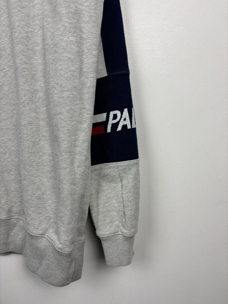 Palace Sleeve Spellout Grey Crewneck