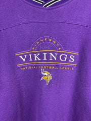 Vintage 90s NFL Pro Players Minnesota Vikings Embroidered Purple Crewneck