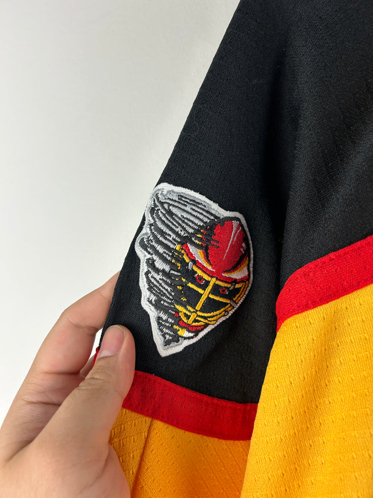 Vintage 90s ECHL SP Cincinnati Cyclones Kalisewicz Yellow Hockey Jersey