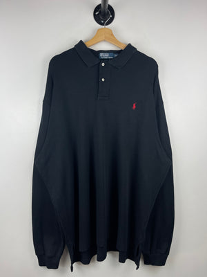 Vintage 90s Polo Ralph Lauren Black Polo Long Sleeve