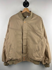 Vintage 90s Par Four Insulated Beige Bomber Jacket