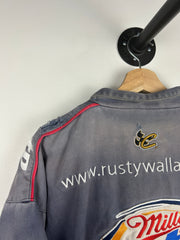 Vintage 90s Nascar Chase Miller Lite Faded Navy Racing Jacket