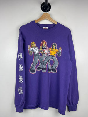 Vintage WWF Hardy Boyz X Lita Team Extreme Purple Long Sleeve