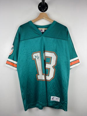 Vintage 90s NFL Logo Athletic Miami Dolphins Dan Marino Teal Football Jersey