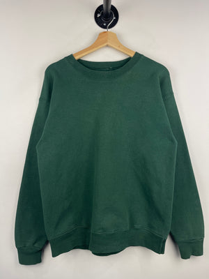 Vintage 90s Blank Green Crewneck