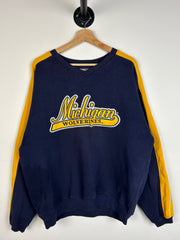 Vintage Michigan Wolverines Embroidered Navy Crewneck