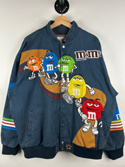 Vintage Nascar Jeff Hamilton M&M Navy Racing Jacket