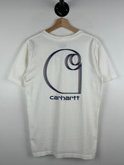 Vintage Carhartt Spellout White Pocket Tee