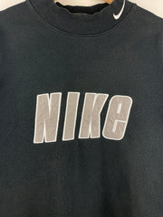 Vintage 90s Nike Spellout Swoosh Black Crewneck