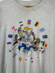 Vintage 90s Olympics Looney Tunes Grey Tee