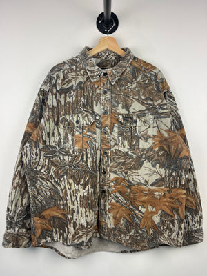 Vintage 90s Rattlers Brand Real Tree Camo Button Up Long Sleeve Shirt