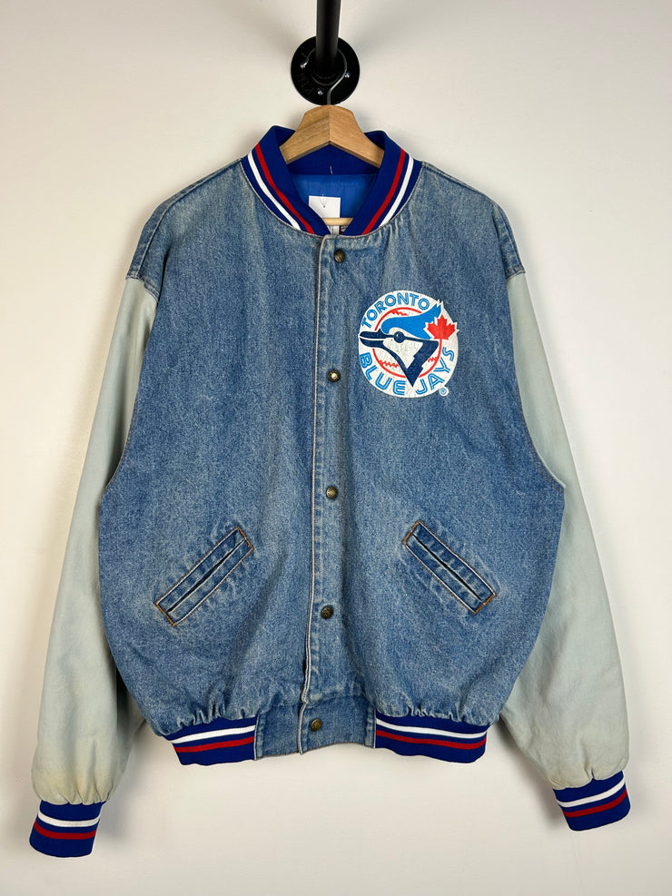 Vintage 1992 Toronto Blue Jays World Series Champions Denim Varsity Jacket