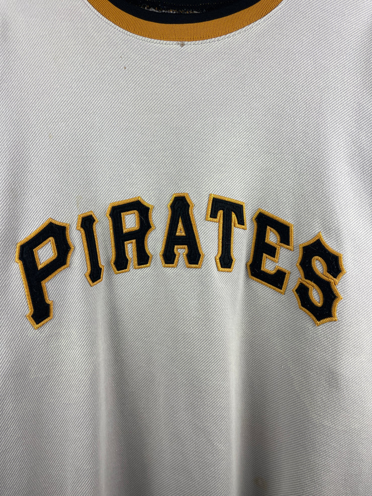 Vintage MLB Majestic Pittsburgh Pirates Clemente Grey Baseball Jersey