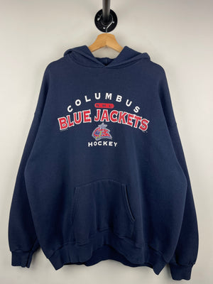 Vintage 90s NHL Lee Sport Columbus Blue Jackets Navy Hoodie
