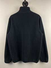 OVO Embroidered Black Quarter Zip Fleece Sweater