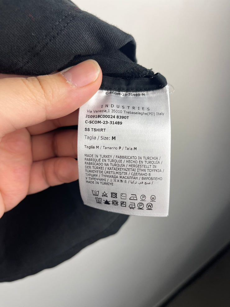 Moncler Neck Logo Collar Black Tee