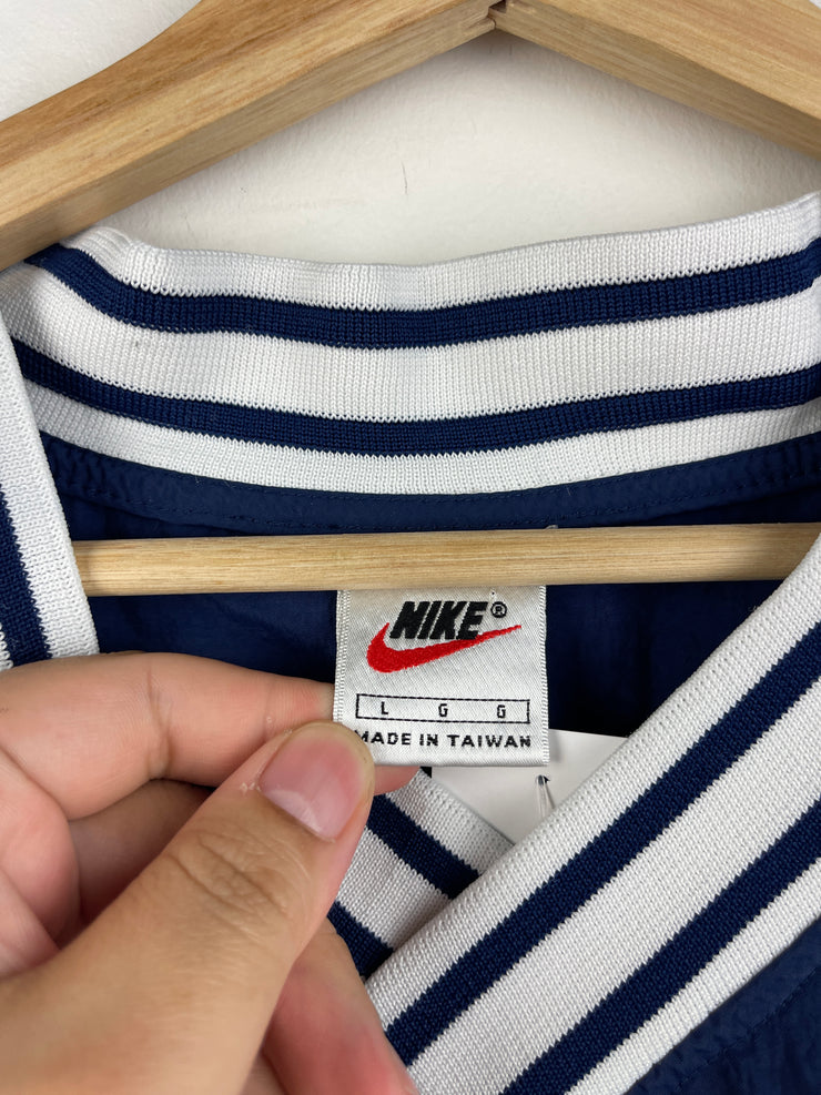 Vintage 90s Nike Swoosh Navy Pullover Windbreaker