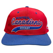 Vintage 90s NHL Starter Montreal Canadiens Tailsweep Script Snapback Hat