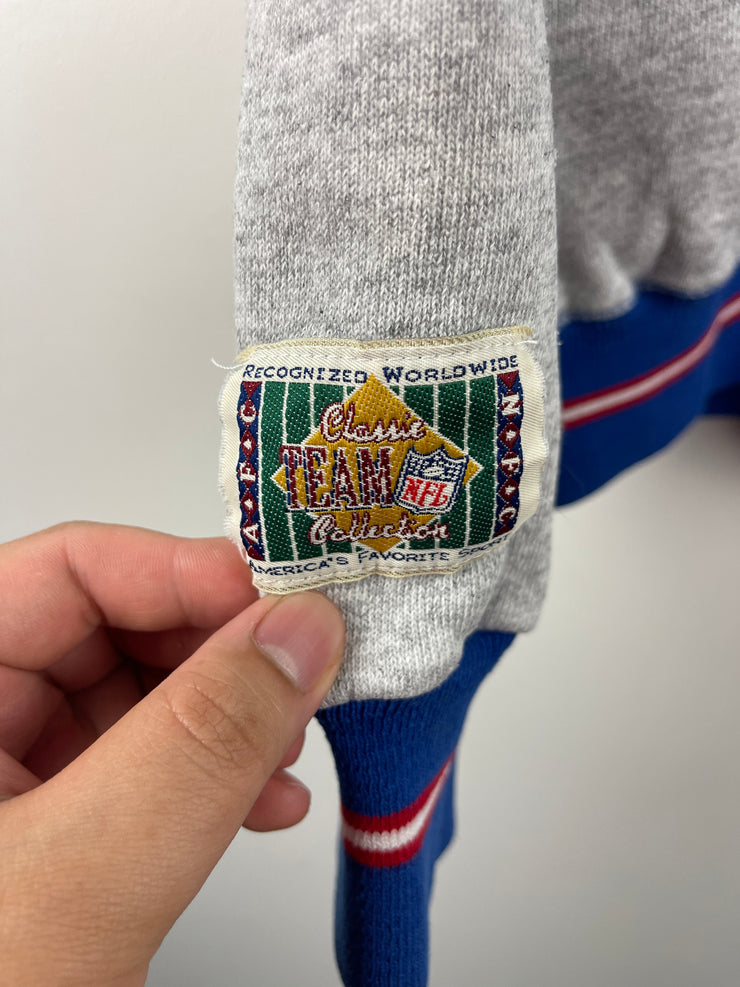 Vintage 90s NFL The Game Buffalo Bills Embroidered Grey Crewneck