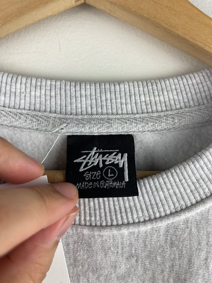 Stussy Martini Ash Heather Grey Crewneck