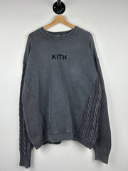 Kith FW19 Charcoal Combo Knit Crewneck