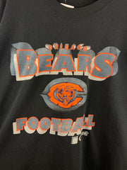 Vintage 90s NFL Chicago Bears Embroidered Black Crewneck