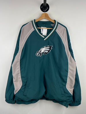 Vintage NFL Philadelphia Eagles Green & Grey Pullover Windbreaker