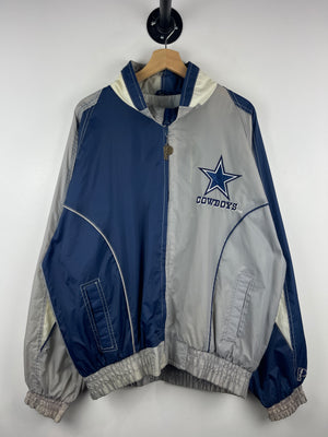 Vintage 90s NFL Pro Player Dallas Cowboys Navy & Grey Windbreaker