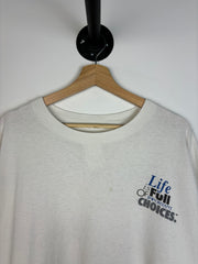 Vintage 1994 Life Is Full Of Important Choices Guitar White Tee