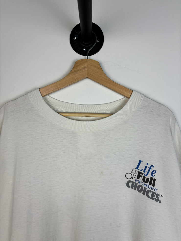 Vintage 1994 Life Is Full Of Important Choices Guitar White Tee