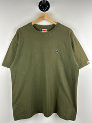 Bape Ape Head Embroidered Olive Tee