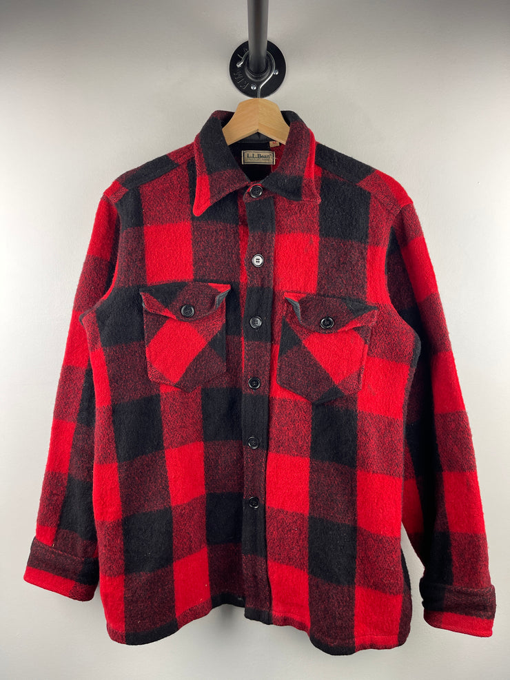 Vintage 70s LL Bean Red Plaid Buffalo Wool Hunting Chore Jacket