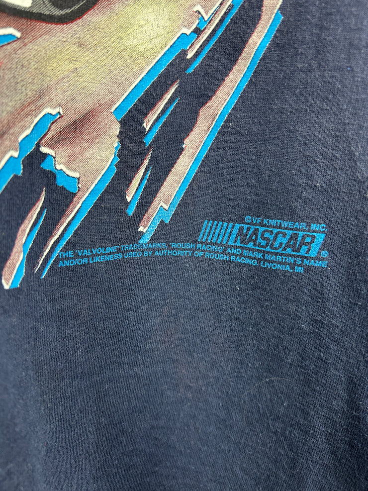 Vintage Nascar Mark Martin Valvoline Navy Tee