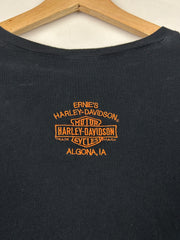 Vintage Harley Davidson Algona Black Women’s V-Neck Tee