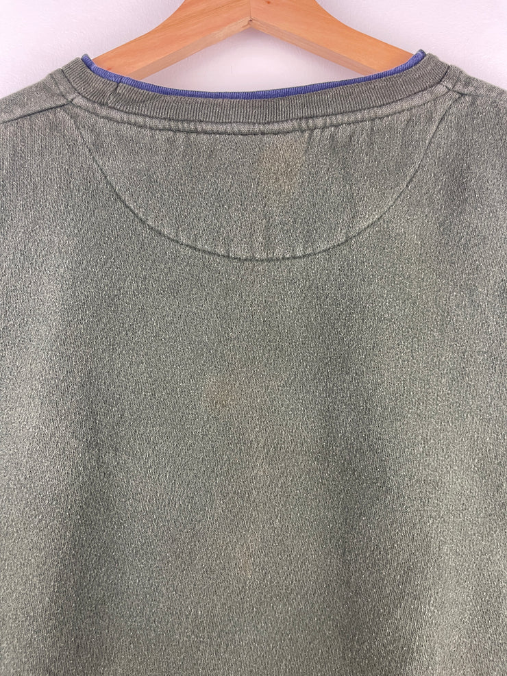 Vintage 90s Disney Winnie The Pooh Embroidered Green Crewneck