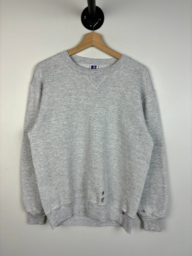 Vintage 90s Russell Essential Blank Grey Crewneck