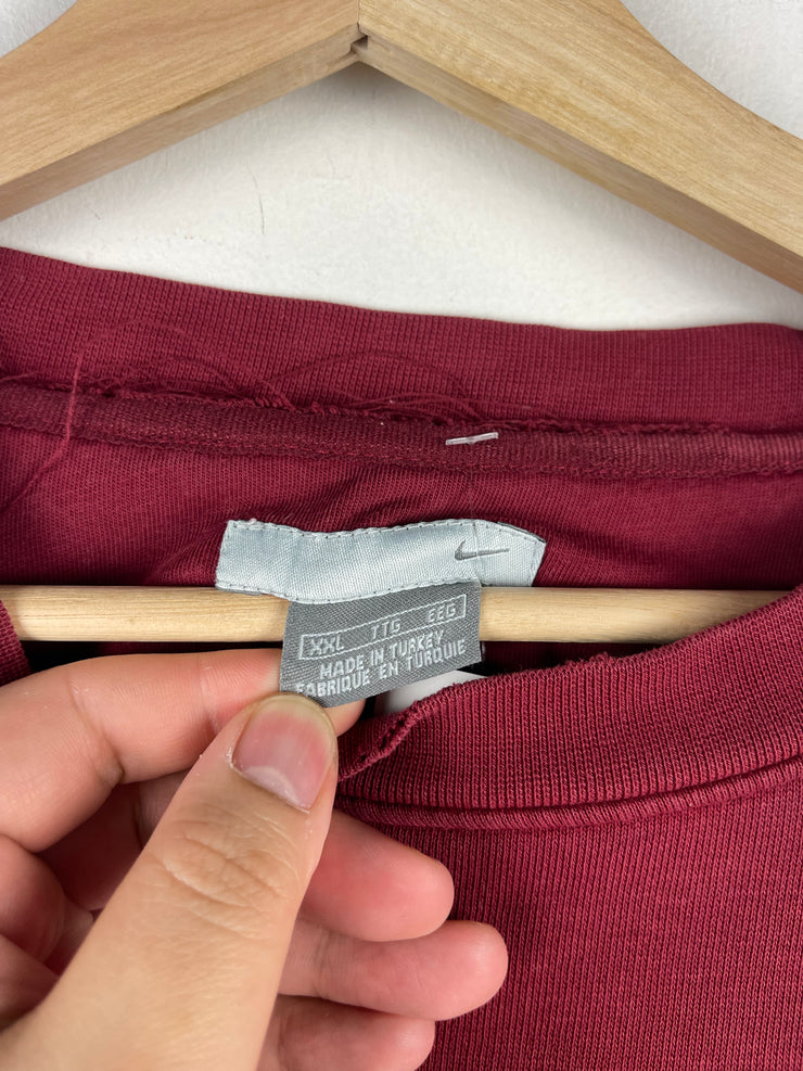 Vintage Nike Mini Swoosh Burgundy Crewneck