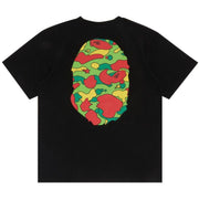 Bape Sta Camo Big Ape Head Black Tee