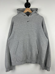 Vintage 90s Nike Middle Swoosh Grey Hoodie