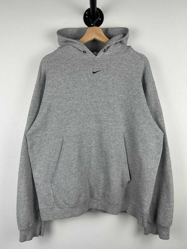 Vintage 90s Nike Middle Swoosh Grey Hoodie