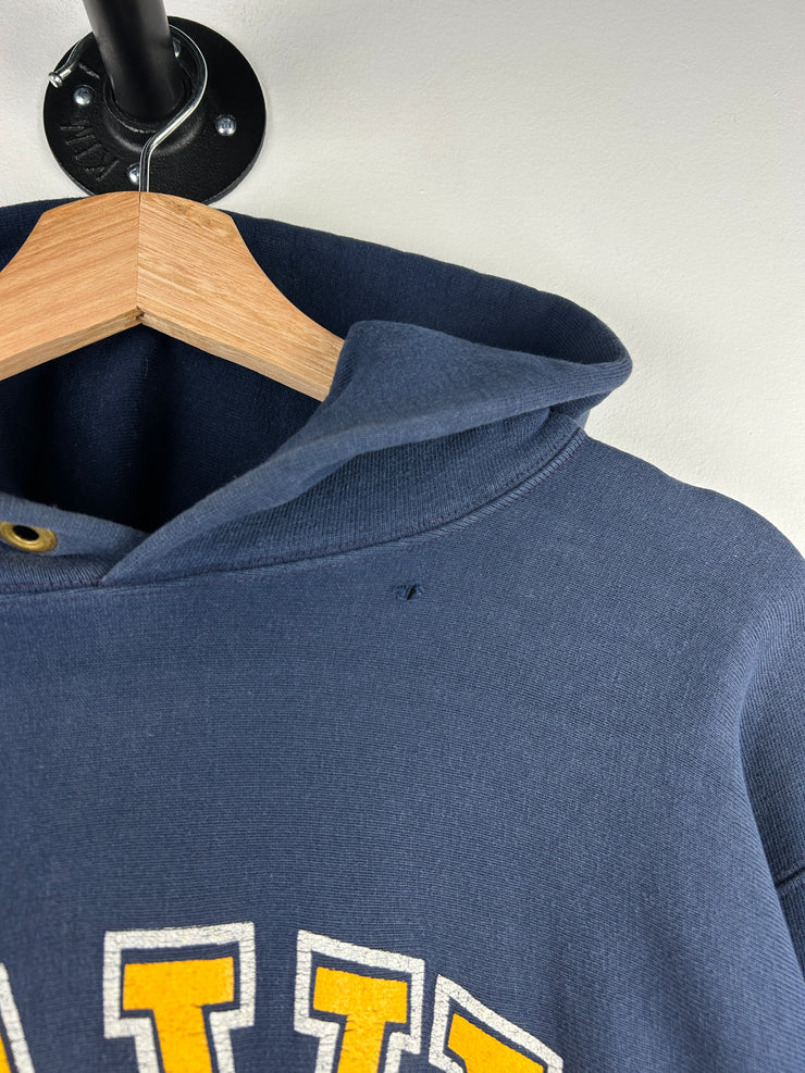 Vintage 80s Champion Reverse Weave US Navy Spellout Navy Hoodie