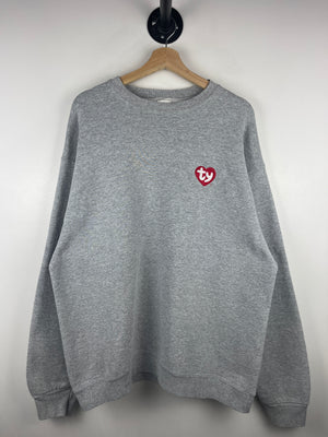 Vintage Ty Plushies Embroidered Grey Crewneck