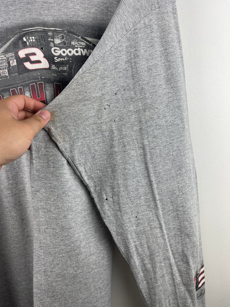Vintage Nascar Dale Earnhardt Goodwrench Grey Long Sleeve