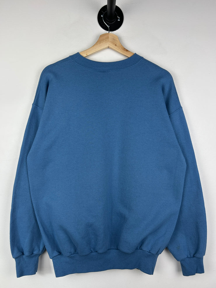 Vintage 90s Alaska Huskies Wilderness Blue Crewneck