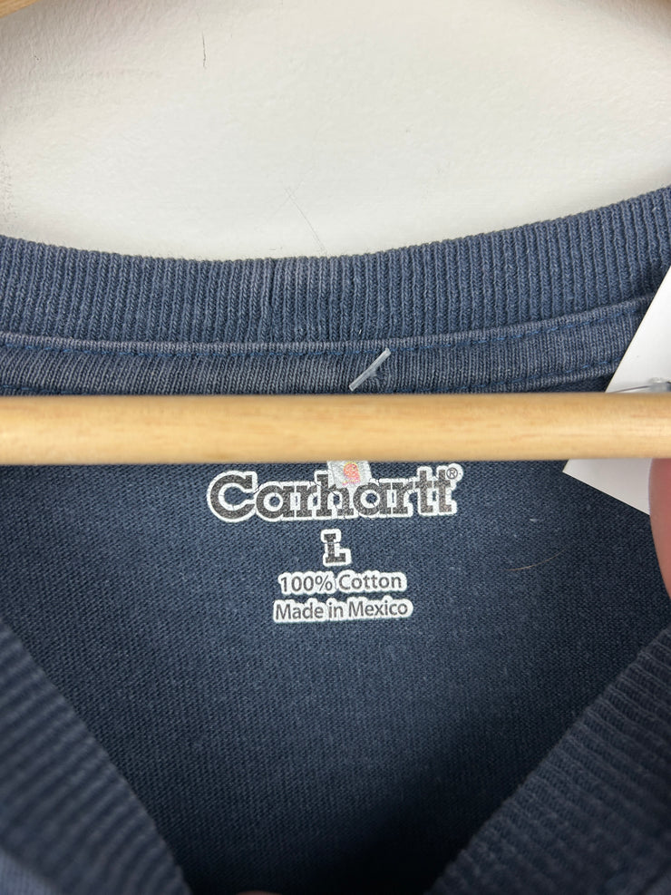 Vintage Carhartt Faded Navy Pocket Tee