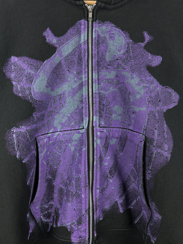 Stussy Web Black Zip Up Hoodie