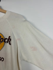 Vintage 80's Hard Rock Café Chicago White Crewneck