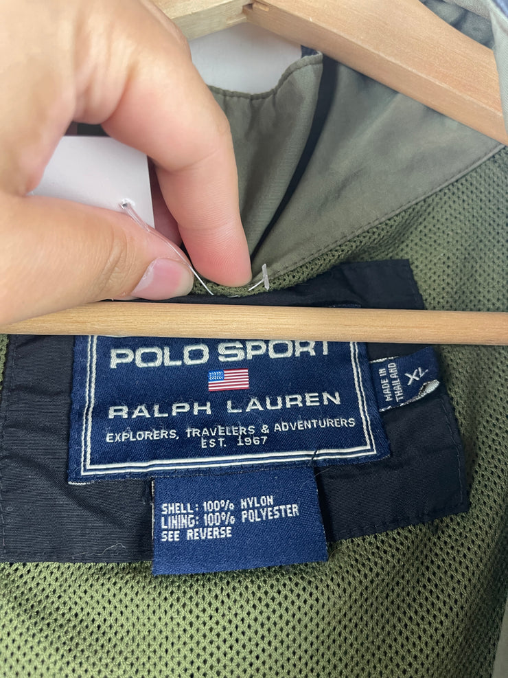 Vintage Polo Ralph Lauren Sport Black Windbreaker